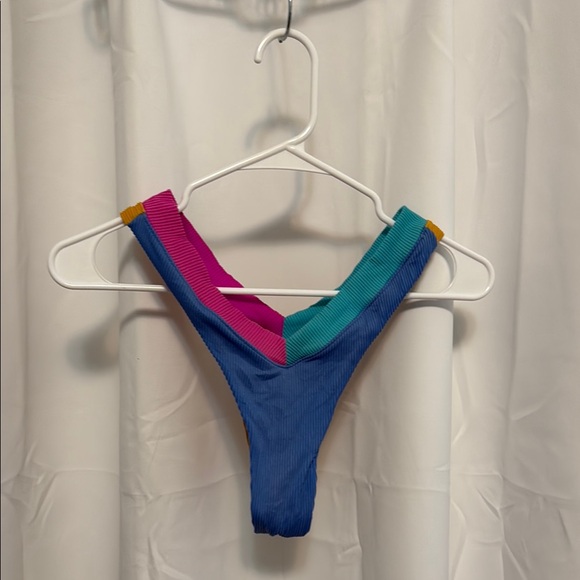 Colorful Ribbed Bikini Bottom and top - Picture 1 of 6